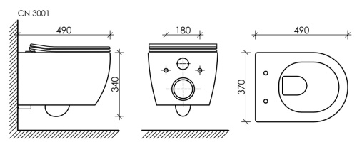Инсталляция с кнопкой + унитаз Ceramica Nova Balance/Play CN3001_121002MB - фото 4